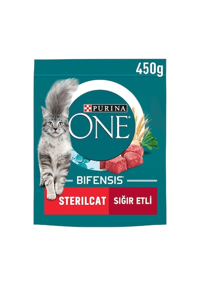 Purina One Steril Sığır Etli Kedi Maması 450 G 3'li Avantaj Paketi Mıchu
