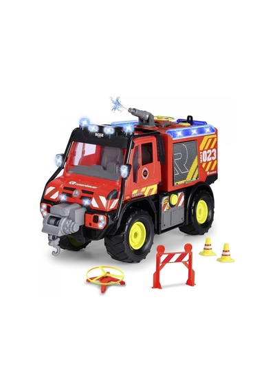203719033 Dickie Unimog U530 Fire Rescue Freewheel Light Sound İ