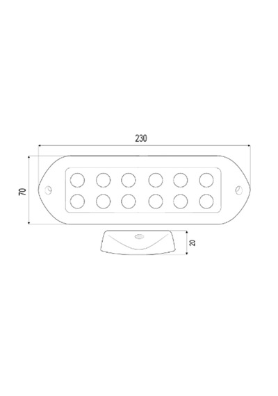 Tekne Su Altı Lambası. Mavi Işık. 12 Led. 12/24v.
