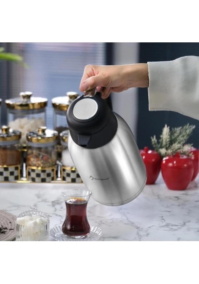 Penguen 1200 Xs Inox 2 Litre Çelik Termos Gri - Siyah