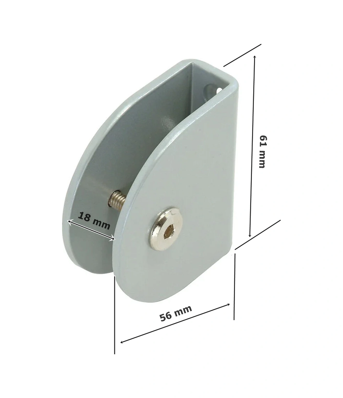 Tempo Islak Hacim 18 Mm Kabin Alüminyum U Bağlantı Gri