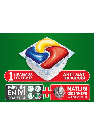 Fairy Platinum Plus Limon Kokulu Bulaşık Makinesi Deterjanı 8 Tablet