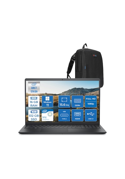 Dell Inspiron 15 3530 ZI35301103H02 i7-1355U 16 GB 512 GB SSD 15.6" W11H Dizüstü Bilgisayar + Zetta Çanta