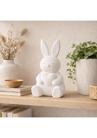 Sevgililer Gününe Özel 3d Baskı Dekoratif Tavşan - Aşkın En Sevimli Hali