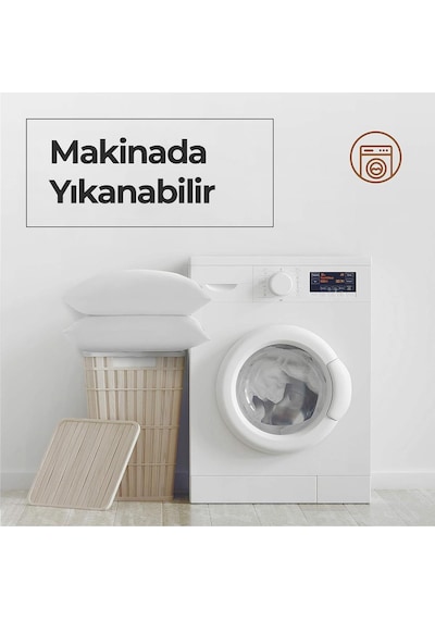 Elyaf Dolgulu 4 Adet Silikon Yastık 50x70 Cm Pamuk Otel Yastık Beyaz Yumuşak Beyaz
