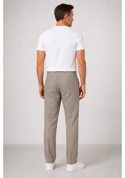 Bihan Store Erkek Slim Fit Keten Yan Cep Pantolon 1100-bej