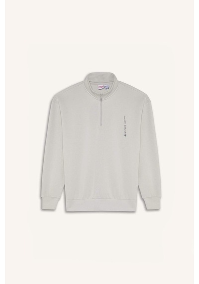 DeFacto Marvel Boxy Fit Dik Yaka Fermuarlı Sırt Baskılı Sweatshirt D6771AX25SPGR503