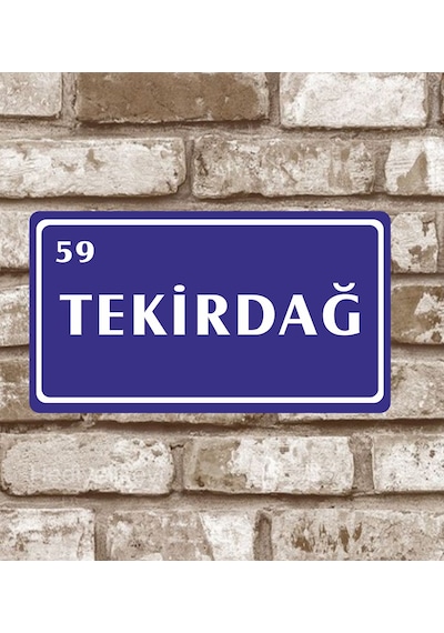 Kişiye Özel Metal Plaka Tekirdağ 59 Retro Poster (29X15)