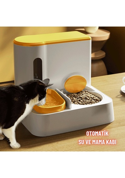 Kedi Köpek Mama Ve Su Kabı Paslanmaz Çelik Kase Otomatik Su Denge Akıcı Mama Besleme Kolay Temizlik