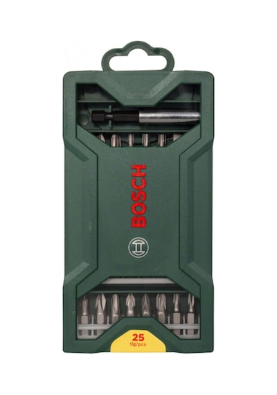 Bosch 25 Parça Vidalama Tornavida Seti 15 Parçalı Mini Matkap Ucu ve Vidalama Ucu Seti