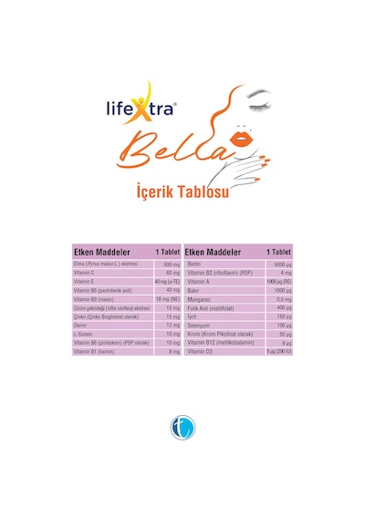 Lifextra Bella Takviye Edici Gıda 30 Tablet