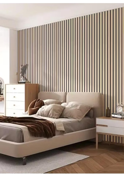 60cm X 280cm 1 Adet Kendinden Yapışkanlı Krem Lambiri Desenli Duvar Paneli Kağıdı Yg002 Krem