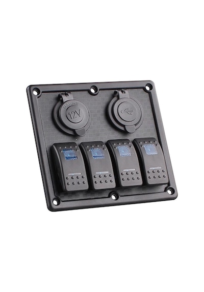 Bfy Switch Panel 4'Lü Usb 12V Çakmaklık