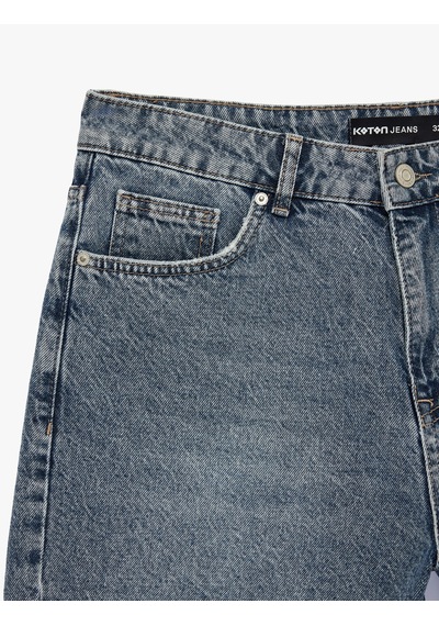 Koton Pamuklu Normal Bel Straight Fit Jean Şort İndigo Stone 6sam40389nd Indigo - Taş Koton Pamuklu Normal Bel Straight Fit Jean Şort İndigo Stone 6sam40389nd Indigo - Taş