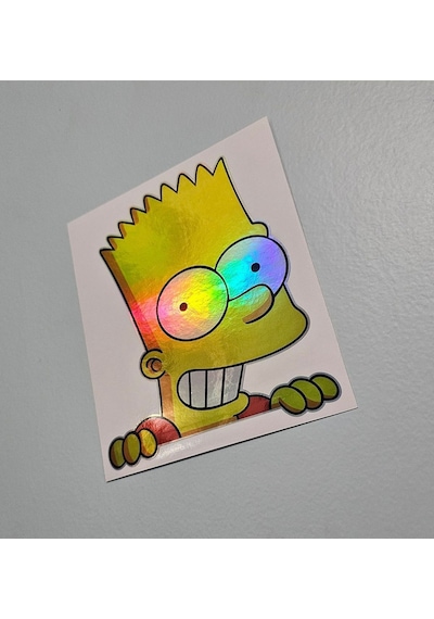 Hologram Sticker Bart Simpson Sticker - Sticker Hologram Bart Simpson
