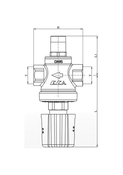 Eca 3/4" Su Basınç Düşürücü Valf Volan Ayarlı İç Vida X İç Vida 602111096 -