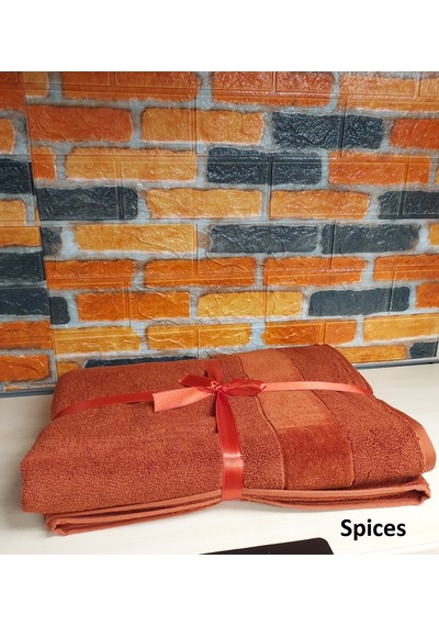 Özdilek Svv Border Büyük Boy Banyo Havlusu 89x173 - Spice Tarçın