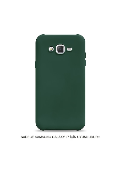 Samsung J7 2015 Uyumlu Kamera Korumalı Darbeye Dayanıklı Renk Atmayan Fab Silikon Kılıf Haki