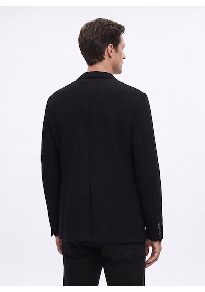 Fabrika Lacivert Erkek Slim Fit Armürlü Ceket Ceka - F- T- 2- A