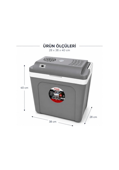 25 Litre 12v Oto Buzdolabı Termos- Portatif, Elektrikli, Oto Şarj Kablolu 1050 Thermoelectric Cooler 12v. -444