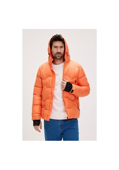 Bad Bear Axel Turuncu Erkek Kapüşonlu Mont Siyah