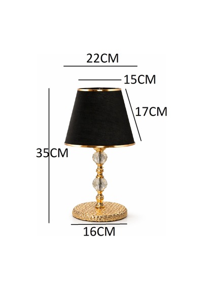 E Sersi Rose Gold Ayaklı Kumaş Başlıklı Masa Abajuru Aydınlatma Lambası Yatak Odası Lambası