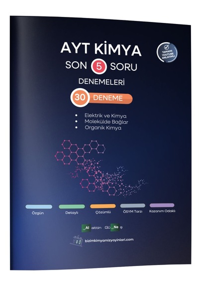 Alaittin Güneş Ayt Kimya Son 5 Soru Denemeleri 30 Deneme