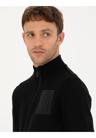 Pierre Cardin Erkek Siyah Triko Kazak 50279431-vr046 Siyah