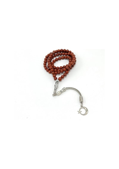 Yıldız Doğal Taş Kırmızı Jasper 6mm 99luk Doğal Taş Tesbih