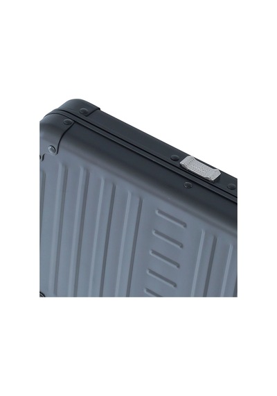 Aleon Vanity Kılıfı 25 Cm Gümüş Alüminyum Omuz Çantası, Hafif, Dayanıklı, Şık Tasarım Antrasit