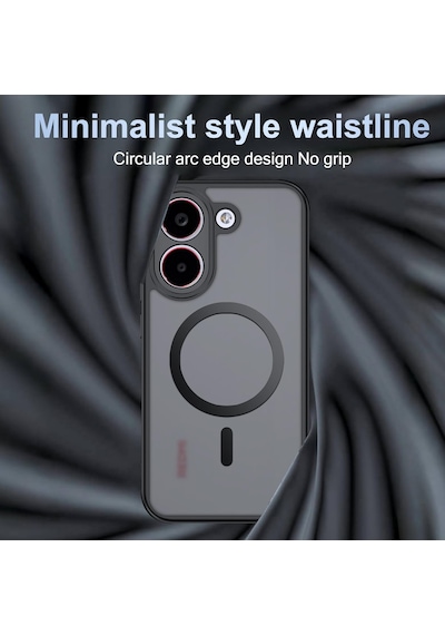 Xiaomi Poco X8 Pro Uyumlu Kılıf Kamera Çevresi Korumalı Mat Siyah Magsafe Şarj Destekli
