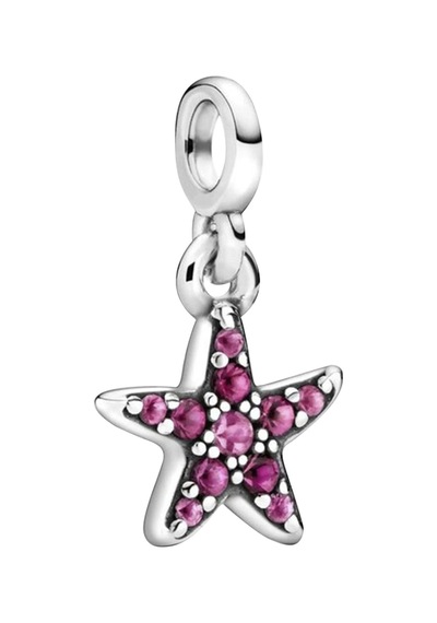 Nur Silver Pembe Taşlı Yıldız Me Gümüş Charm Nur-bl00102