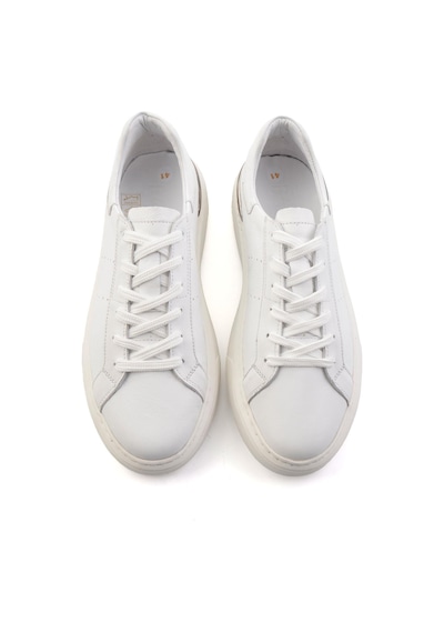 Bambi Beyaz Hakiki Deri Erkek Sneaker E01595327543