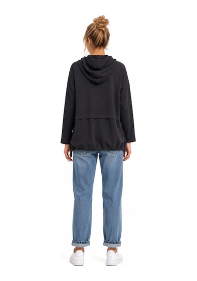 Neden Tekstil Kadın Oversize Kapüşonlu Siyah Sweatshirt