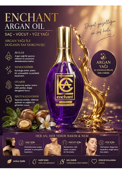 Enchant Argan Oıl Saç Ve Vücut Yüz Yağı 120 Ml