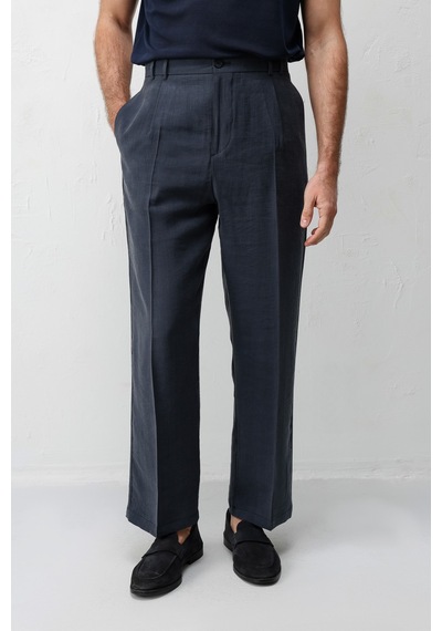 Antioch Lyocell Relaxed Fit Pileli Erkek Pantolon Lacivert