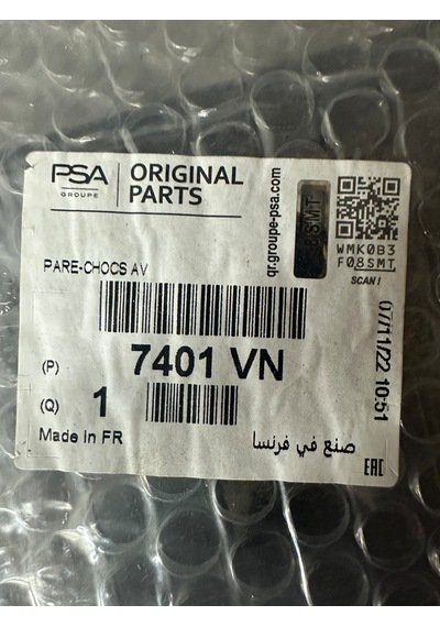 Psa 7401.vn Citroen C4 2 B7 2010-2015  Ön Tampon Siyah 7401vn