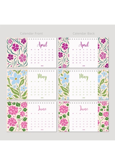 Çiçek Galerisi 2026 Masa Takvimi, Rengarenk Çiçekli Takvim, 2026 Desk Calendar, Flowers Calendar 202 Siyah