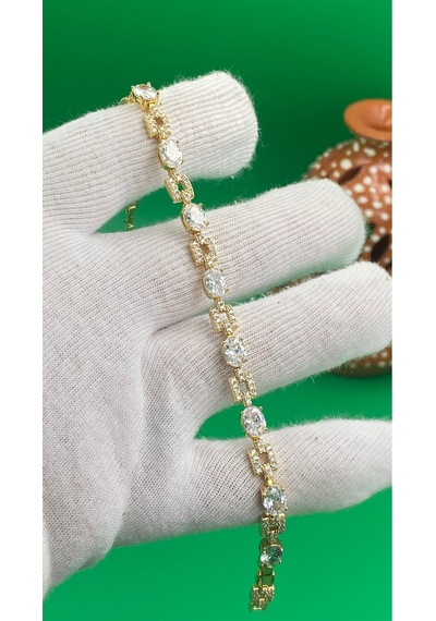 Xuping Gold Vıp Kuyumcu Model Zirkon Taşlı Kadın Bileklik Altın