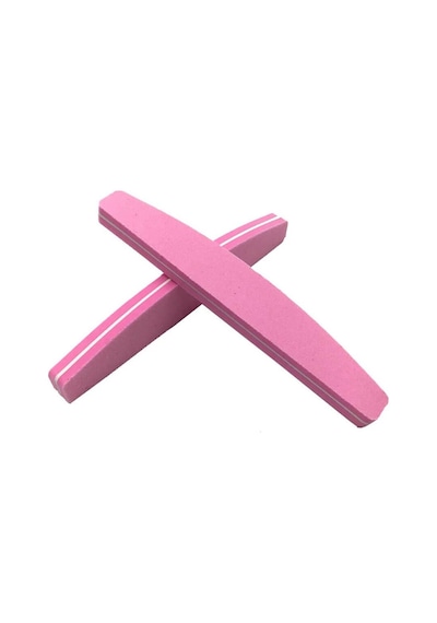 Koodmax Aşınmaya Dayanıklı Kumlu Çift Taraflı Tırnak Törpüsü Yarım Ay 100/180 Pembe