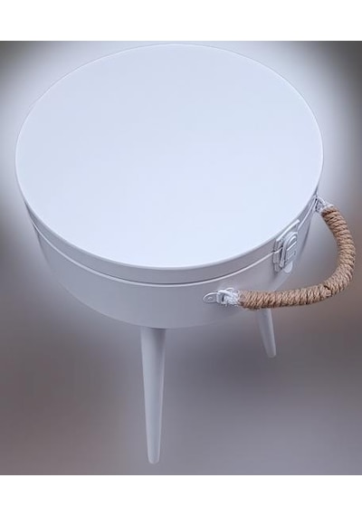 1448bng90265hobi Adn Dekoratif Bavul Sehpa Ahşap Mdf Cnc Kesim Beyaz Lake Boya Model El Yapım