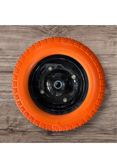 Zargana Doğru İş El Araba Tekeri Patlamaz Rulmanlı Pu 350x70mm