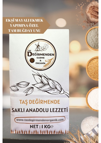 Ekşi Mayalı Ekmek Yapımına Özel Tam Buğday Unu - 1 Kilo
