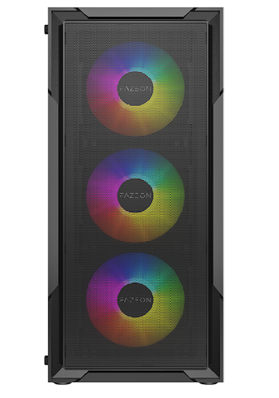Fazeon F11 650w 80+ Bronze Tempered Glass Mesh 4x Rgb Fanlı Usb 3.0 Siyah Atx Bilgisayar Kasası
