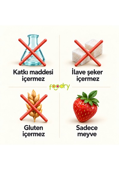Foodry Dondurularak Kurutulmuş Muz Freeze Dry Muz 17g Katkısız Çıtır Meyve Atıştırmalığı 17 G