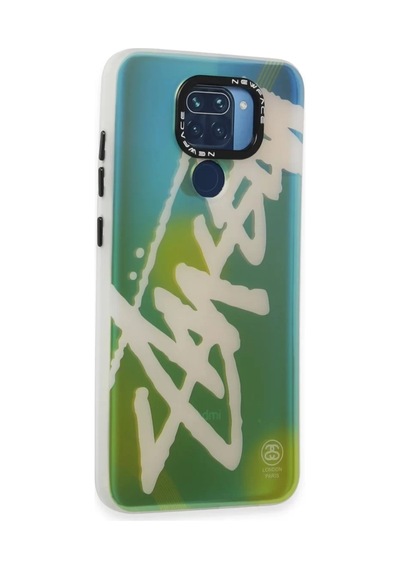 Newface Xiaomi Redmi Note 9 Kılıf Estoril Desenli Kapak - Estoril - 2 Mavi