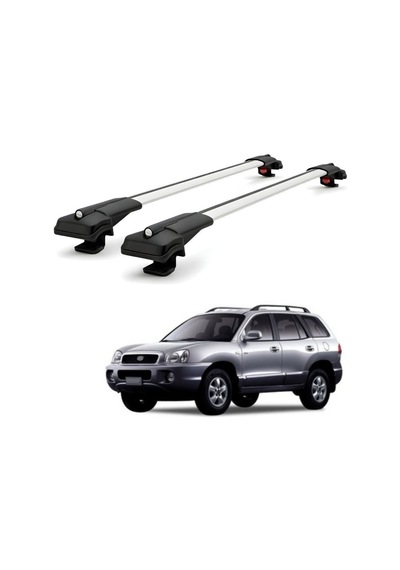 Hyundai Santa Fe Suv 2001-2006 İçin Ara Atkı Tavan Barı , Araç Üstü Ekipman Taşıma Barı Gri 2 Adet