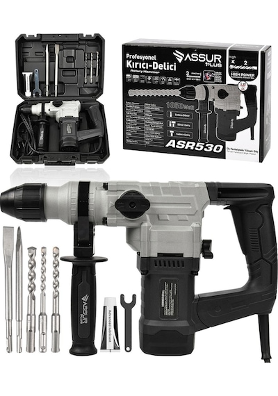 28mm Yüksek Güçlü Döner Çekiçli Profesyonel Kırıcı Delicihilti Siyah-1360