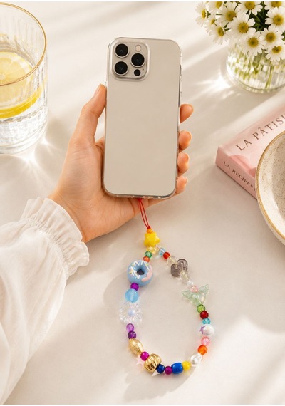 Name Pop S Telefon Askısı, Boncuklu Telefon Charmı Ve Çanta Aksesuarı Model 3