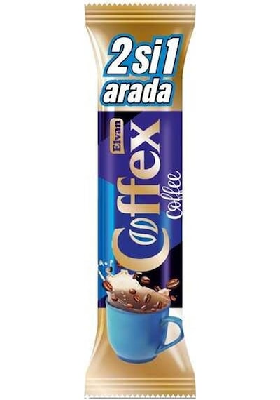 Elvan Coffex 2 si 1 Arada Hazır Kahve 12 Gr. (1 Kutu)